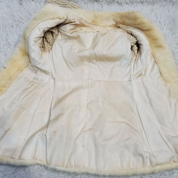 Ben Kahn At Cartier Vintage Geniune fur knit sleeve coat size small to medium - Picture 10 of 16
